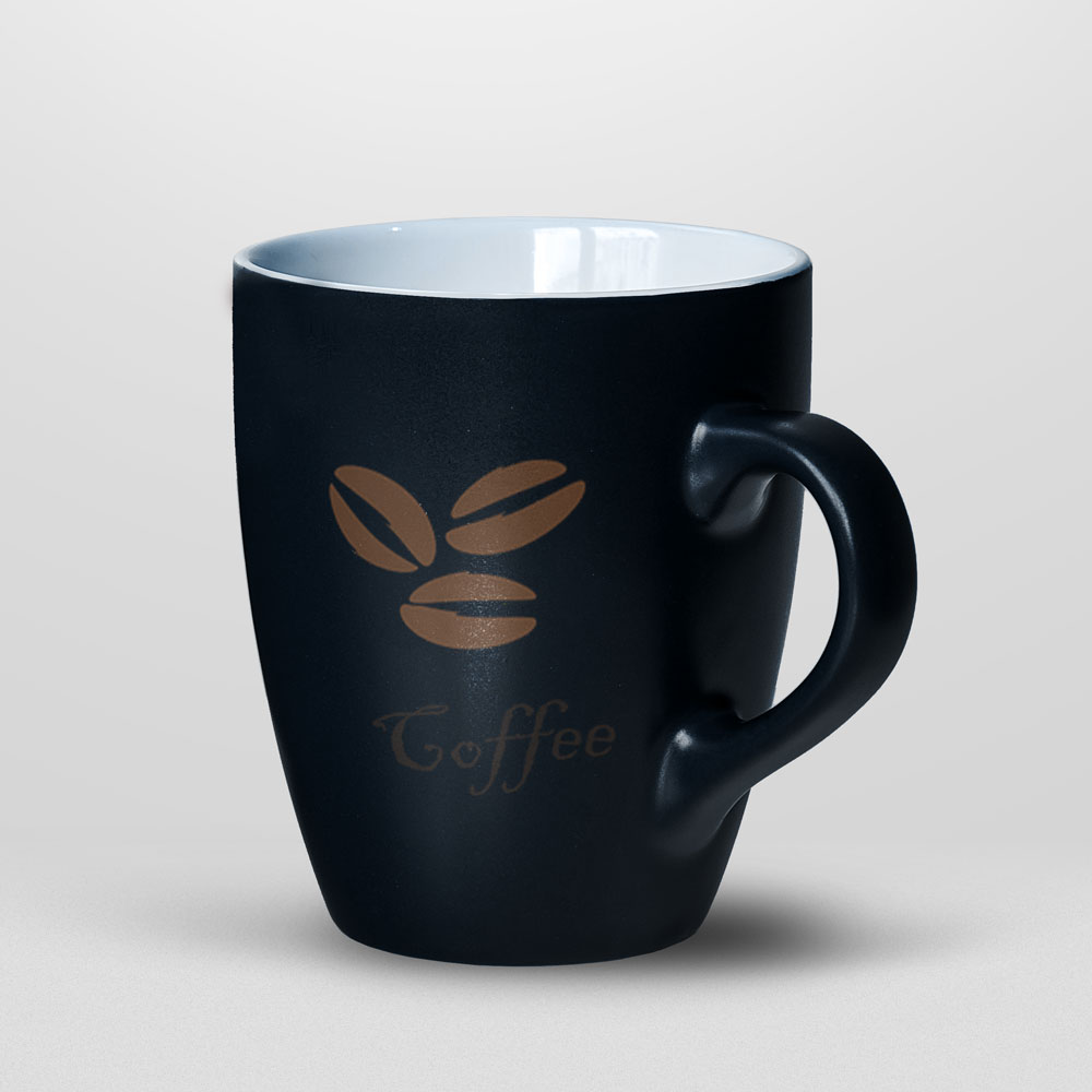 Black Printed Coffee Mug – Publicidad Alfa